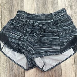 Lululemon size 2 Black and Gray Striped Shorts